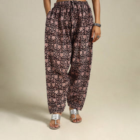 Black Bagh Block Print Natural Dyed Cotton Salwar