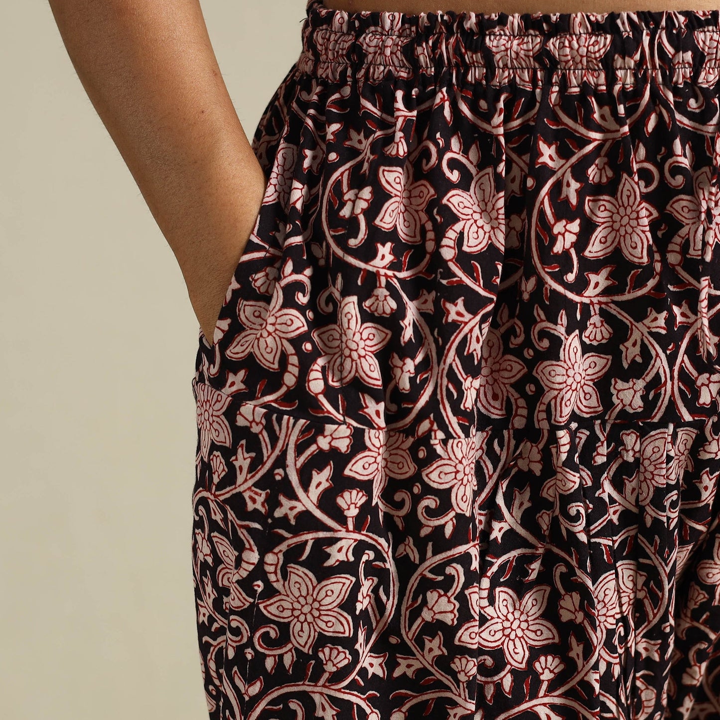 Black Bagh Block Print Natural Dyed Cotton Salwar