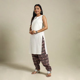 Black Bagh Block Print Natural Dyed Cotton Salwar