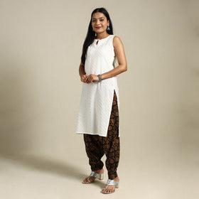 Black - bagh natural dyed cotton salwar 06 - handcrafted