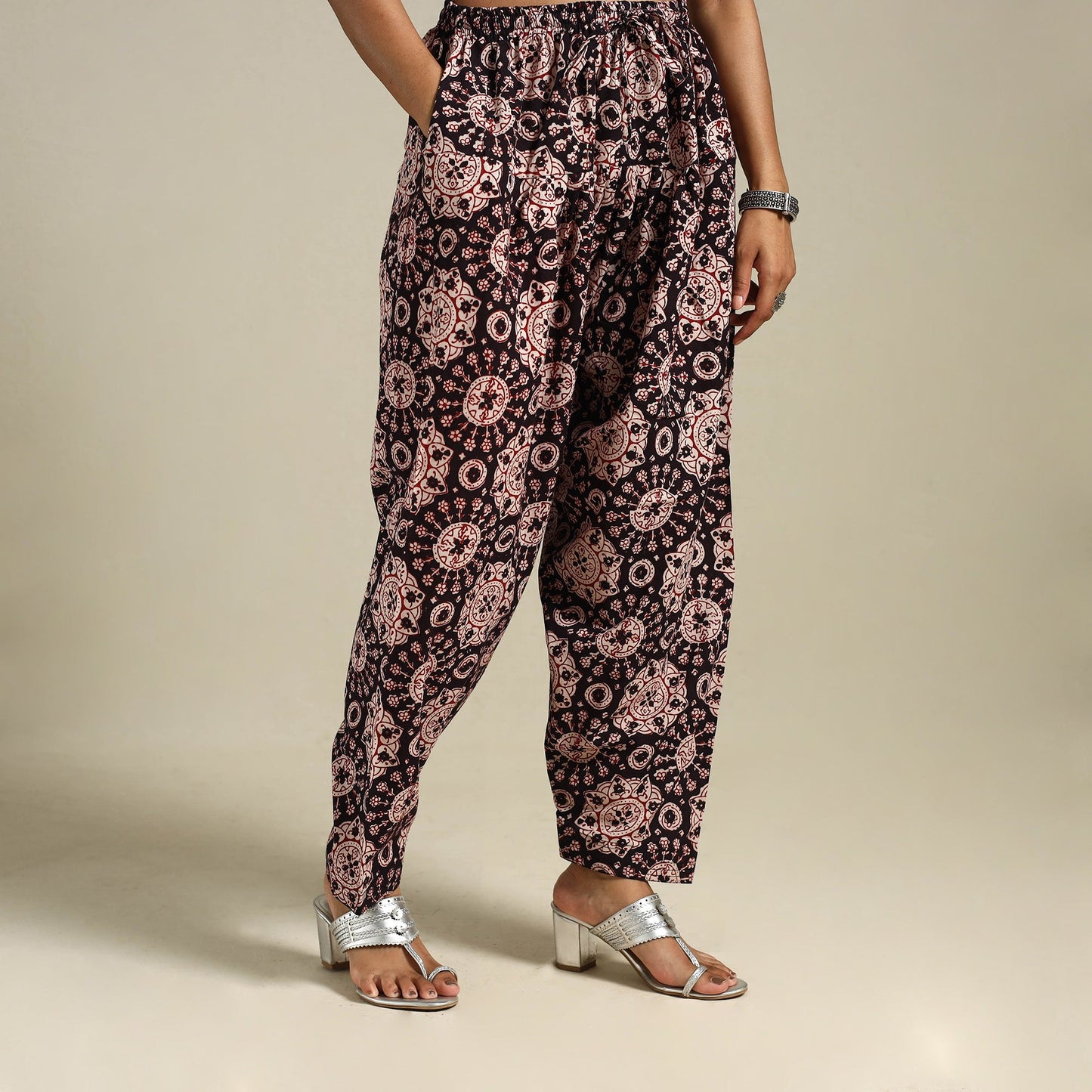 Black - bagh natural dyed cotton salwar 09 - handcrafted