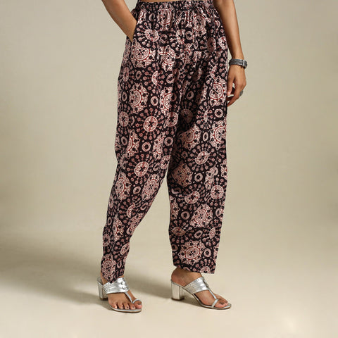 Black - bagh natural dyed cotton salwar 09 - handcrafted