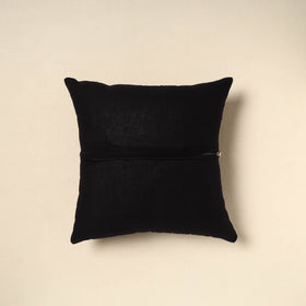 Buy Black Bagh Patch Ikat Cushion Cover