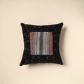 Buy Black Bagh Patch Ikat Cushion Cover