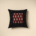 Buy Black Bagh Patch Ikat Cushion Cover