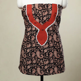 Black - bagh patchwork cotton unstitched kurta material