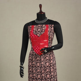 Black - bagh patchwork cotton unstitched kurta material