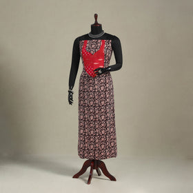 Black - bagh patchwork cotton unstitched kurta material