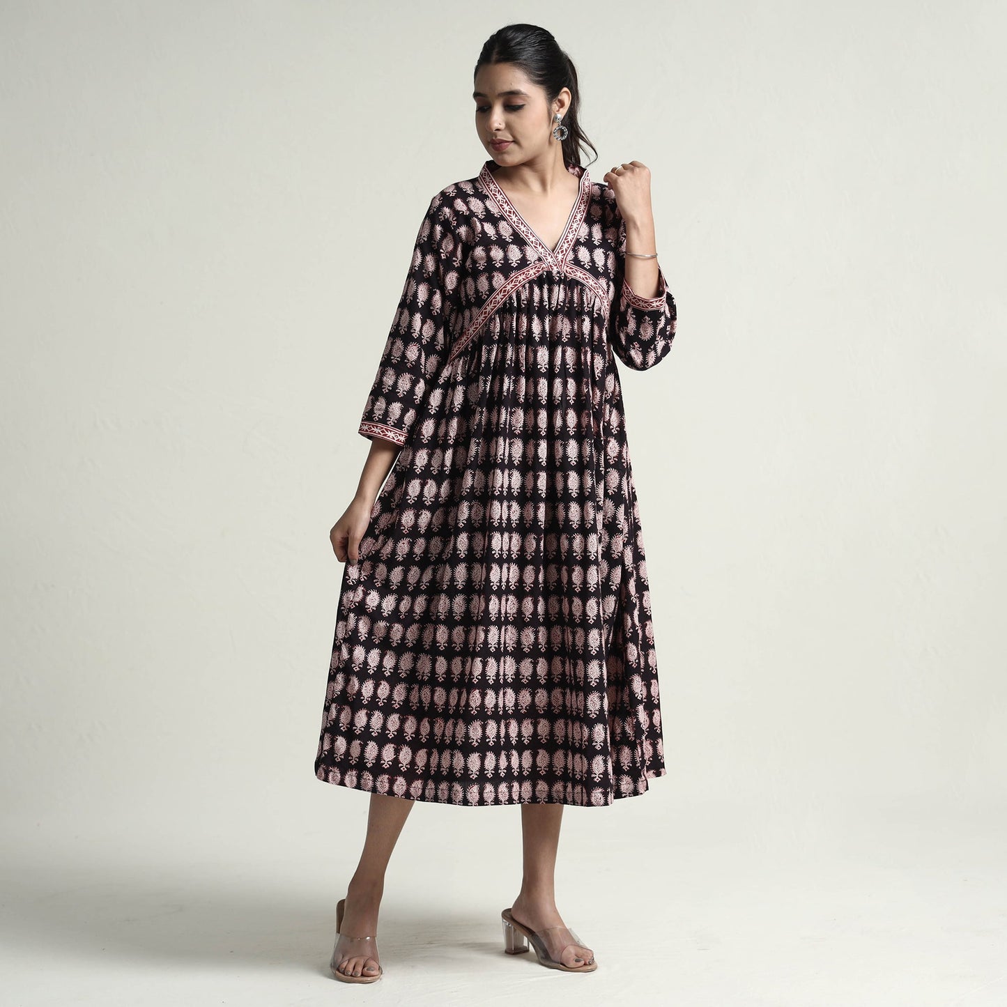  Bagh Block Printed Cotton Dress 