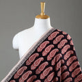 Black Bagh Block Printed Cotton Fabric