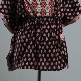  Bagh Block Printed Cotton Kaftan with Tie-Up Waist 