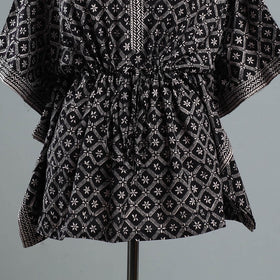  Bagh Block Printed Cotton Kaftan with Tie-Up Waist 