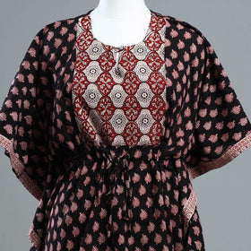  Bagh Block Printed Cotton Kaftan with Tie-Up Waist 