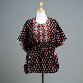  Bagh Block Printed Cotton Kaftan with Tie-Up Waist 