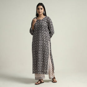 Buy Bagh Block Printed Cotton Kurta with Palazzo & Dupatta Set 04 Online at iTokri.com