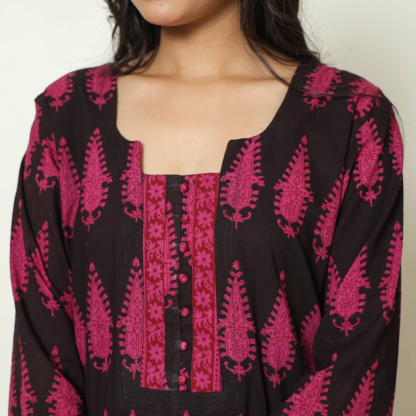 Buy Bagh Block Printed Cotton Kurta with Palazzo & Dupatta Set 13 Online at iTokri.com