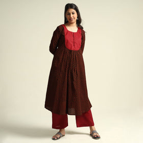  Bagh Block Printing Cotton Kurta with Palazzo & Dupatta Set Online at iTokri.com