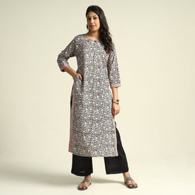  Bagh Block Printing Cotton Kurta with Palazzo & Dupatta Set 