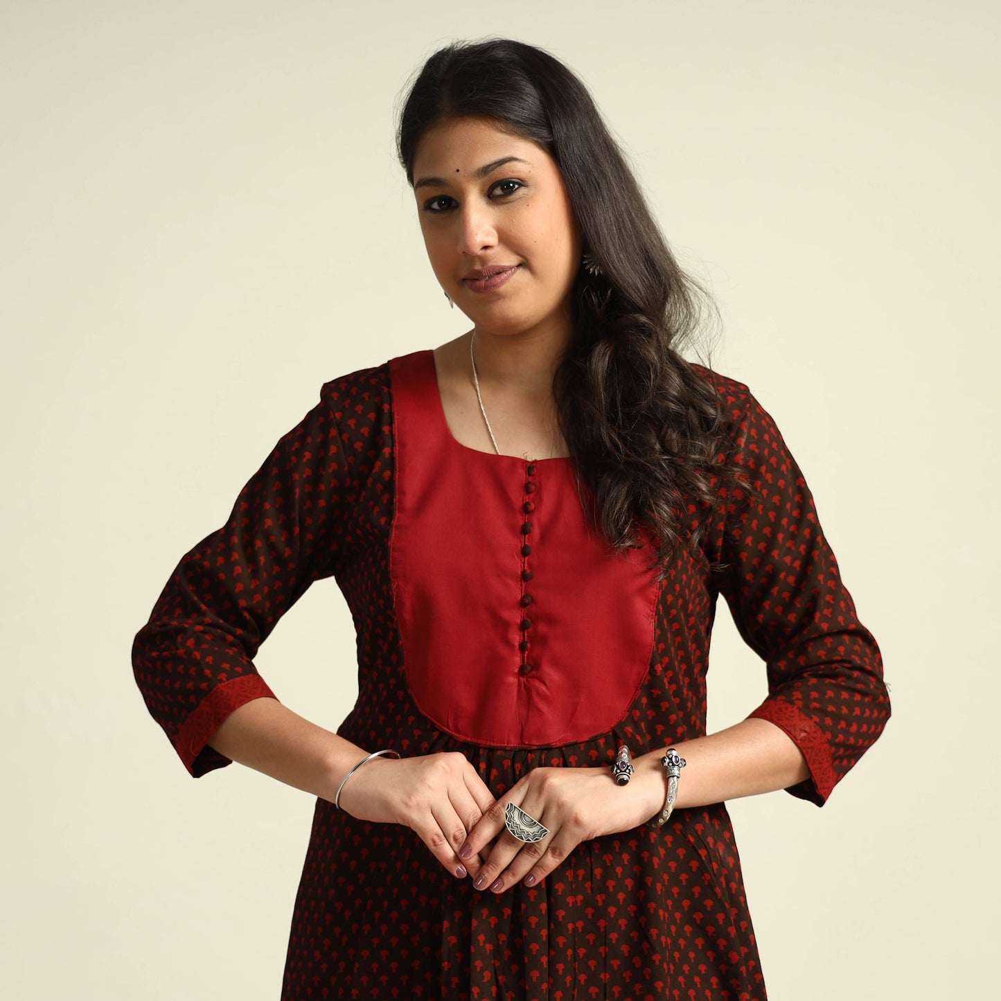  Bagh Block Printing Cotton Kurta with Palazzo & Dupatta Set Online at iTokri.com