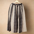 Black - bagh printed cotton long skirt - handcrafted
