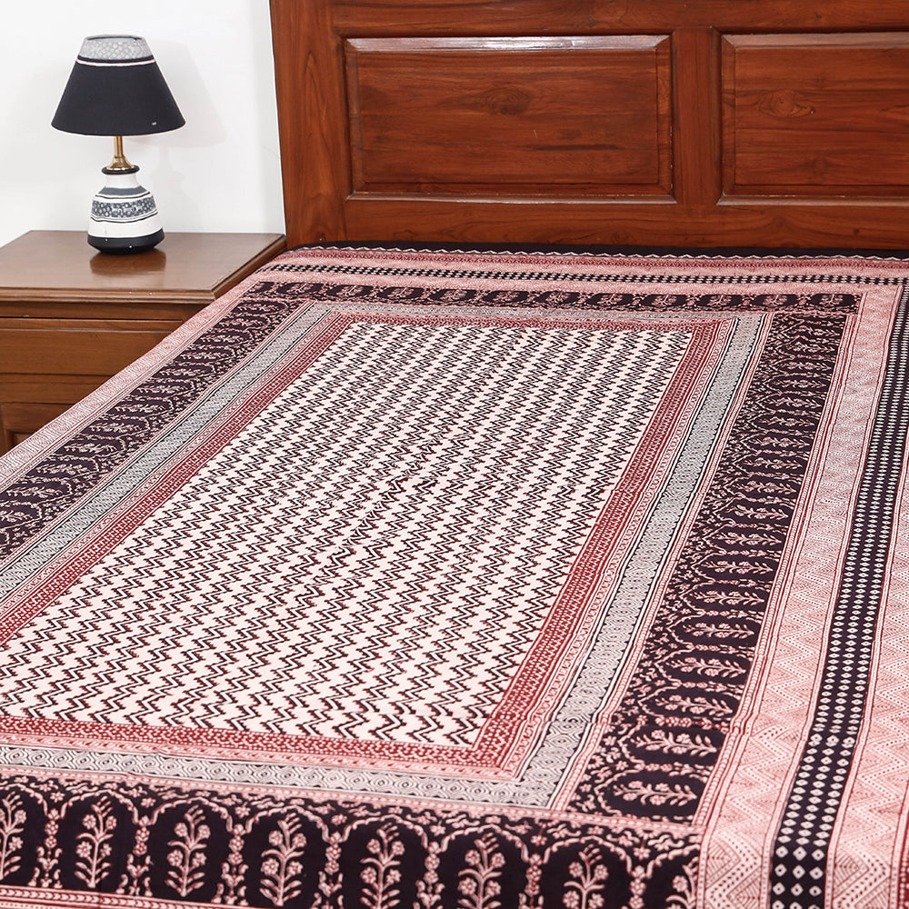 Multicolor - Bagh Block Printed Cotton Single Bed Cover (91 x 59 in)