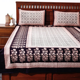 Multicolor - Bagh Block Printed Cotton Single Bed Cover with Pillow Covers (94 x 64 in)