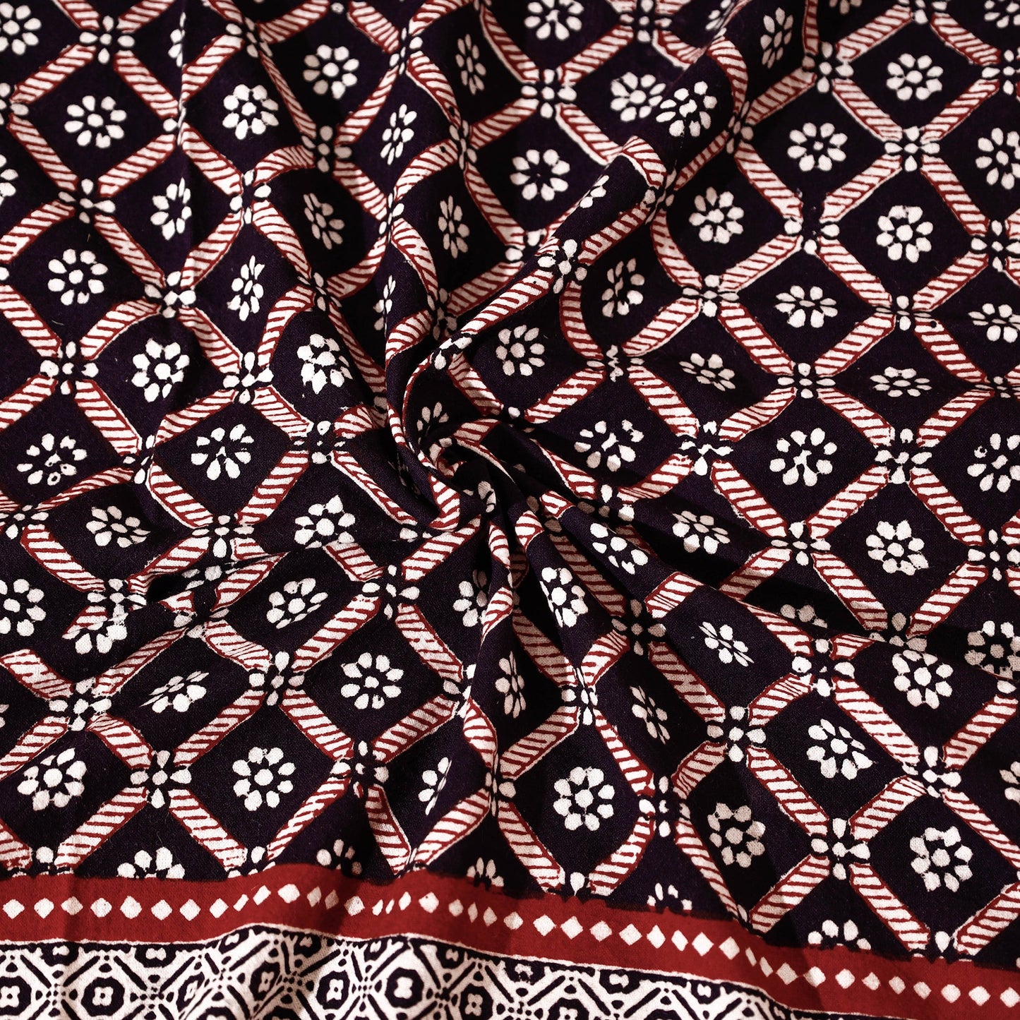  Bagh Block Printed Cotton Single Bed Cover with Pillow Covers 