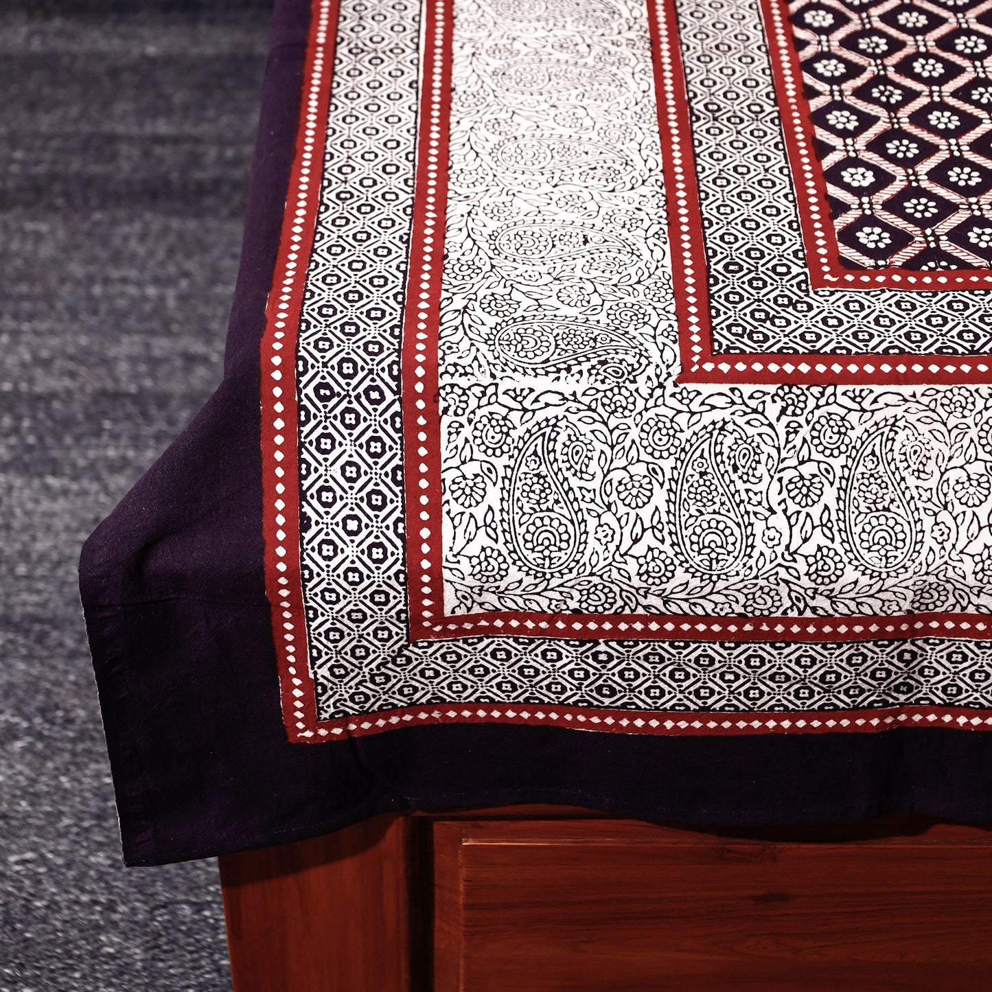  Bagh Block Printed Cotton Single Bed Cover with Pillow Covers 