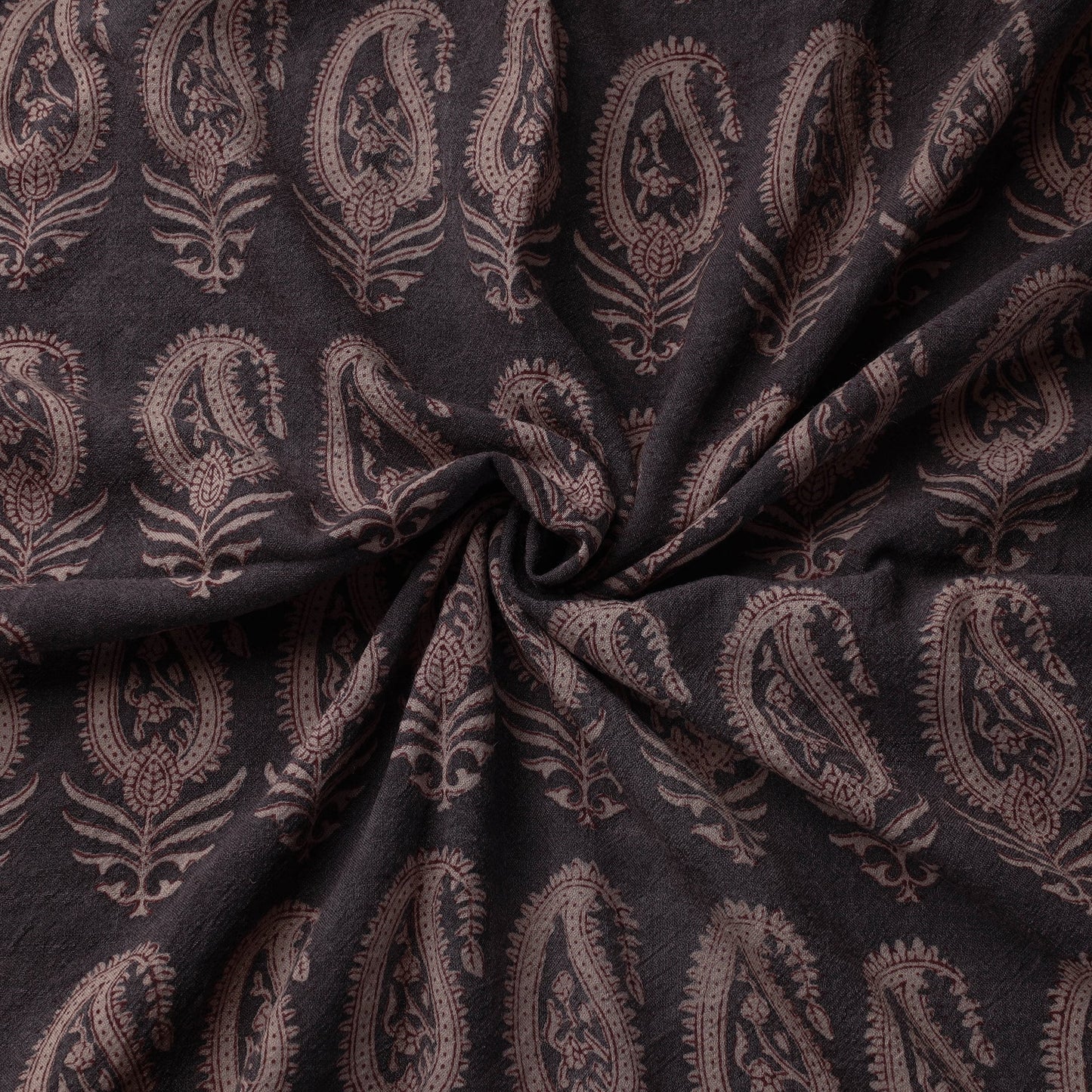  Bagh Block Printed Merino Wool Handloom Fabric 