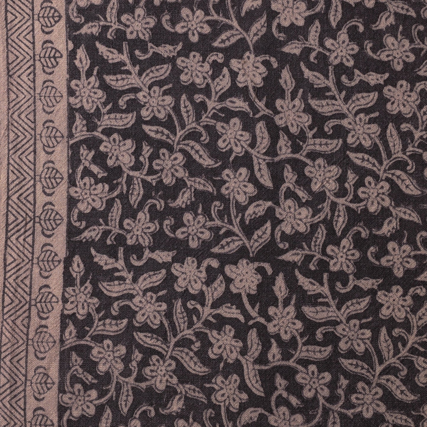  Bagh Block Printed Merino Wool Handloom Fabric 