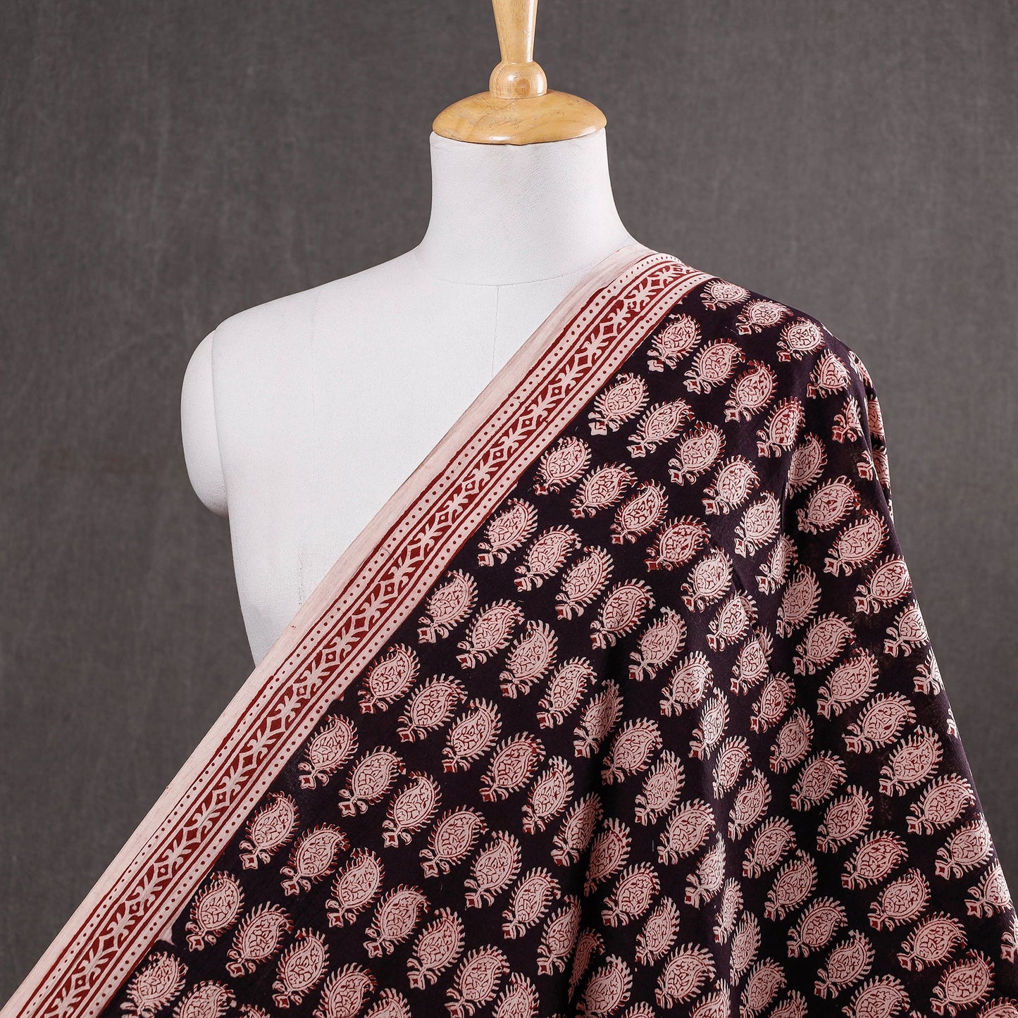  Bagh Block Printing Natural Dyed Cotton Fabric 