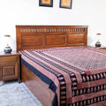  Bagh Block Printed Natural Dyed Pure Cotton Double Bed Cover 