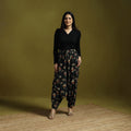 Black - bagru natural dyed cotton harem pant 14