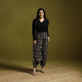 Black - bagru natural dyed cotton harem pant 20