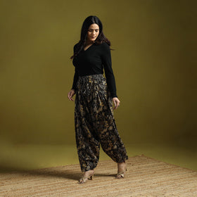 Black - bagru natural dyed cotton salwar 03 - handcrafted