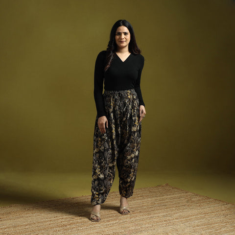 Black - bagru natural dyed cotton salwar 03 - handcrafted