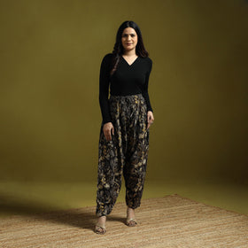 Black - bagru natural dyed cotton salwar 03 - handcrafted