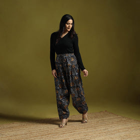 Black - bagru natural dyed cotton salwar 05 - handcrafted