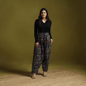 Black - bagru natural dyed cotton salwar 05 - handcrafted