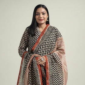 Bagru Kurta with Palazzo & Dupatta Set