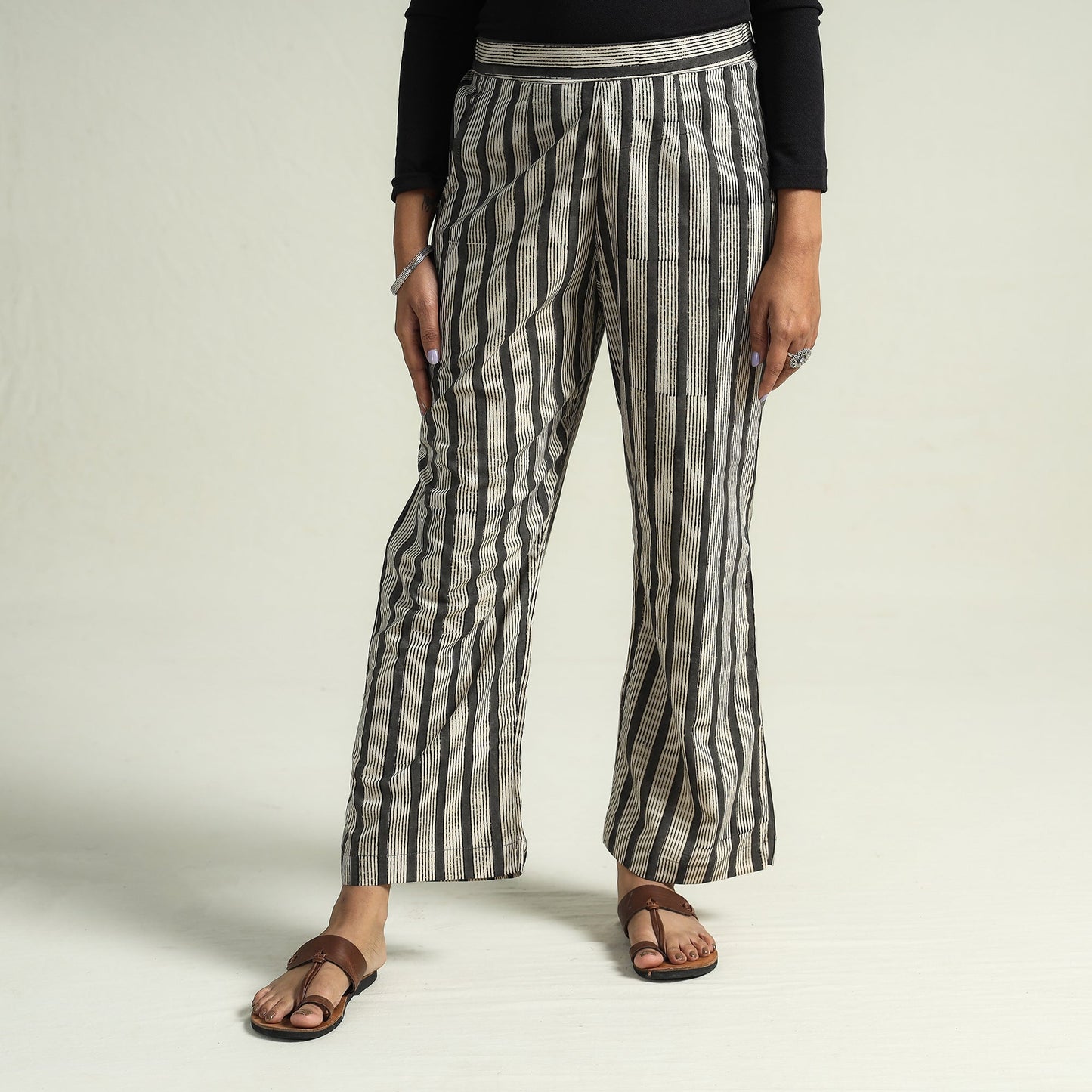 Buy Bagru Block Printed Cotton Elasticated Palazzo Online at iTokri.com