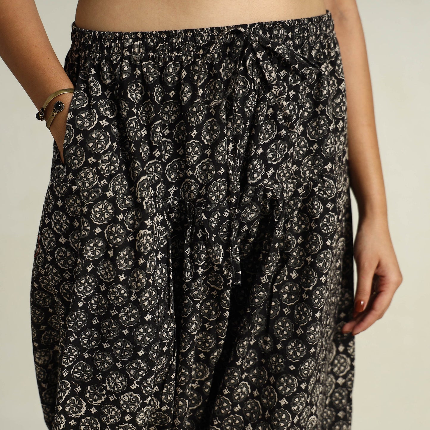 Buy Bagru Block Printed Cotton Elasticated Salwar 01 Online at iTokri.com