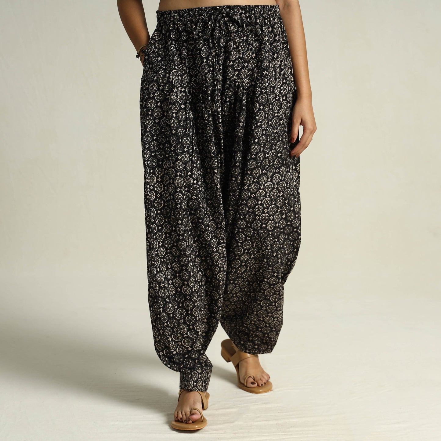 Buy Bagru Block Printed Cotton Elasticated Salwar 01 Online at iTokri.com