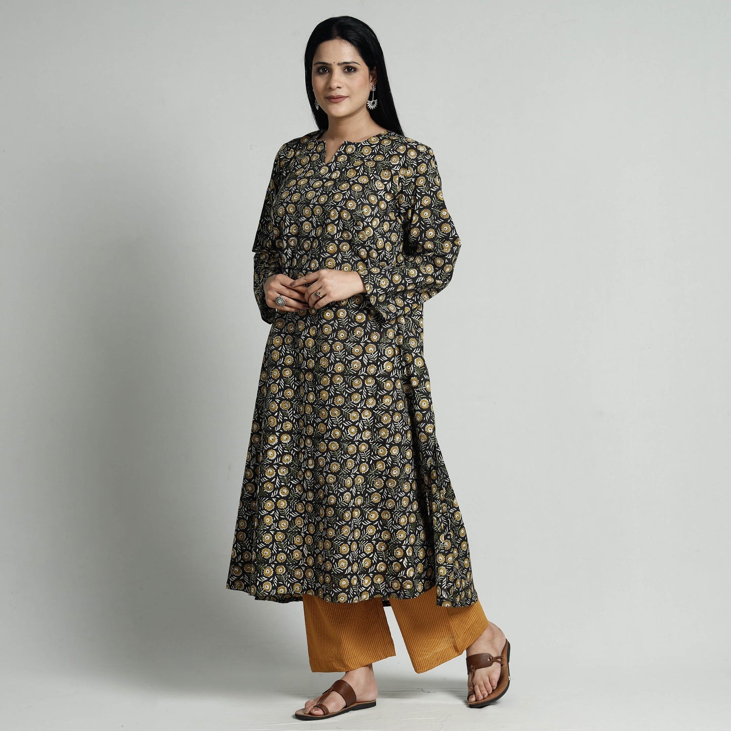Bagru Block Print Kurta with Palazzo Set