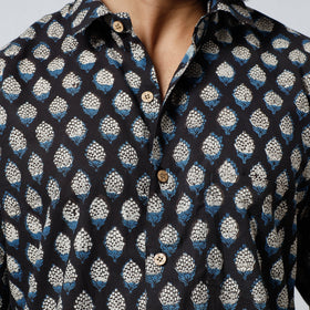 Buy Bagru Block Printed Cotton Men Full Sleeve Shirt Online l iTokri.com
