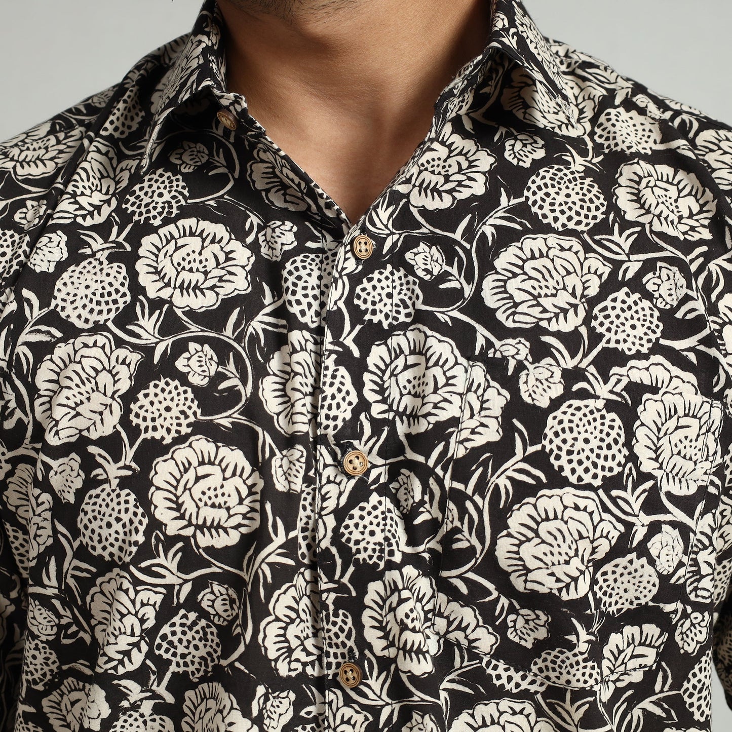 Buy Bagru Block Printed Cotton Men Half Sleeve Shirt Online at iTokri.com