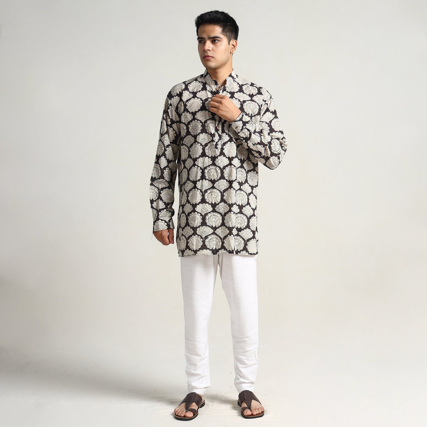 Buy Bagru Block Printing Cotton Men Short Kurta 05 Online at iTokri.com