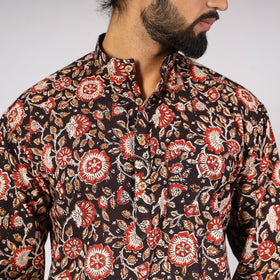 Buy Bagru Block Printed Cotton Men Short Kurta 10 Online at iTokri.com