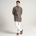 Buy Bagru Block Printing Cotton Men Short Kurta 12 Online at iTokri.com