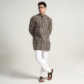 Buy Bagru Block Printing Cotton Men Short Kurta 12 Online at iTokri.com